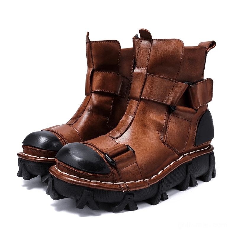 Gothic punk platform boots styling inspiration with rebellious dark aesthetic and alternative fashion elements