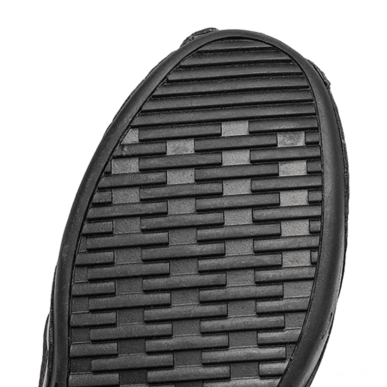 Men's gothic leather sandals back view displaying ankle-wrap construction and heel strap design