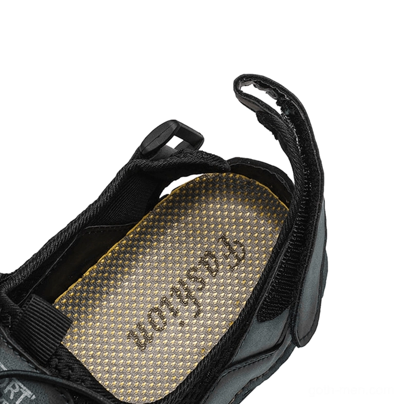 Gothic ankle-wrap sandals secondary view showing side profile and structural design elements