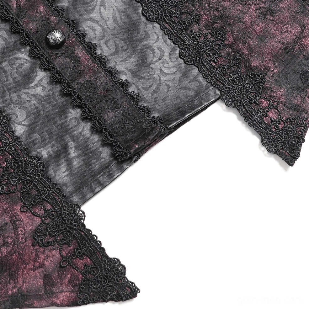 Gothic shirt bishop sleeve detail showing romantic puffed silhouette and tailored construction