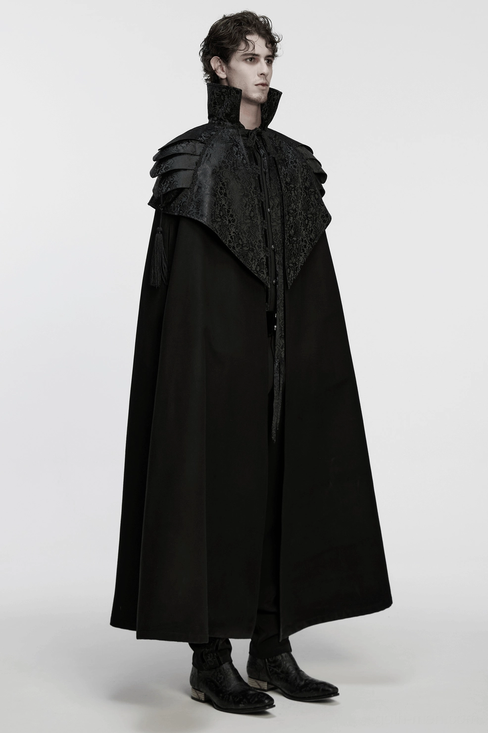 Gothic shoulder armor cloak styling inspiration - alternative fashion and dark aesthetic wearability