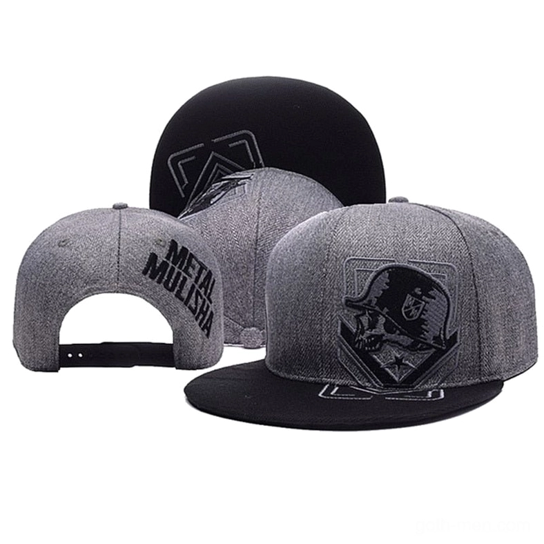 Metal Mulisha red snapback gothic cap back closure detail