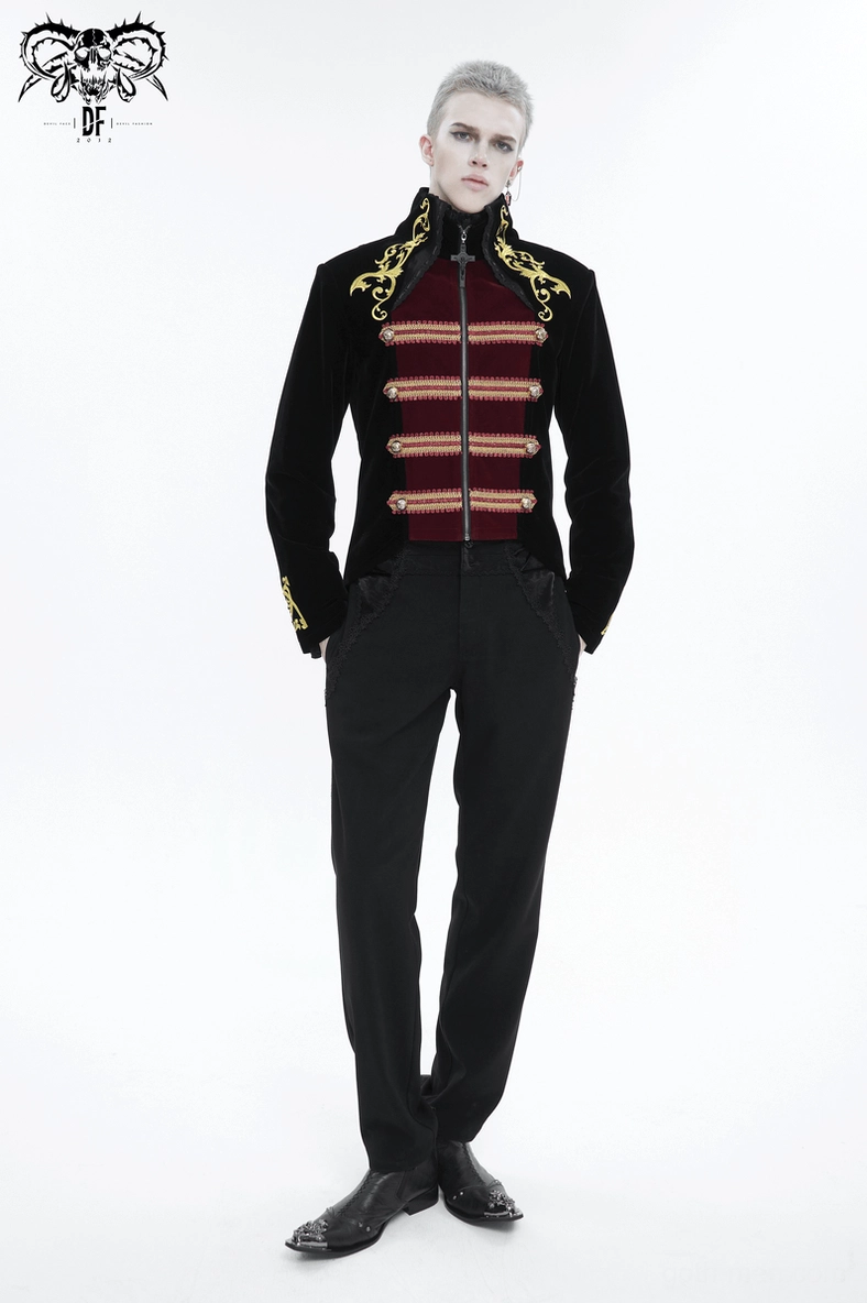 Gothic tailcoat front and back combination view showing complete design elements