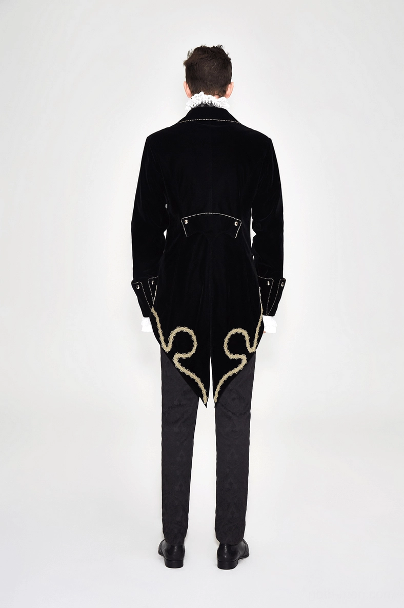 Alternative view of Gothic tailcoat highlighting overall construction quality and dramatic aesthetic appeal