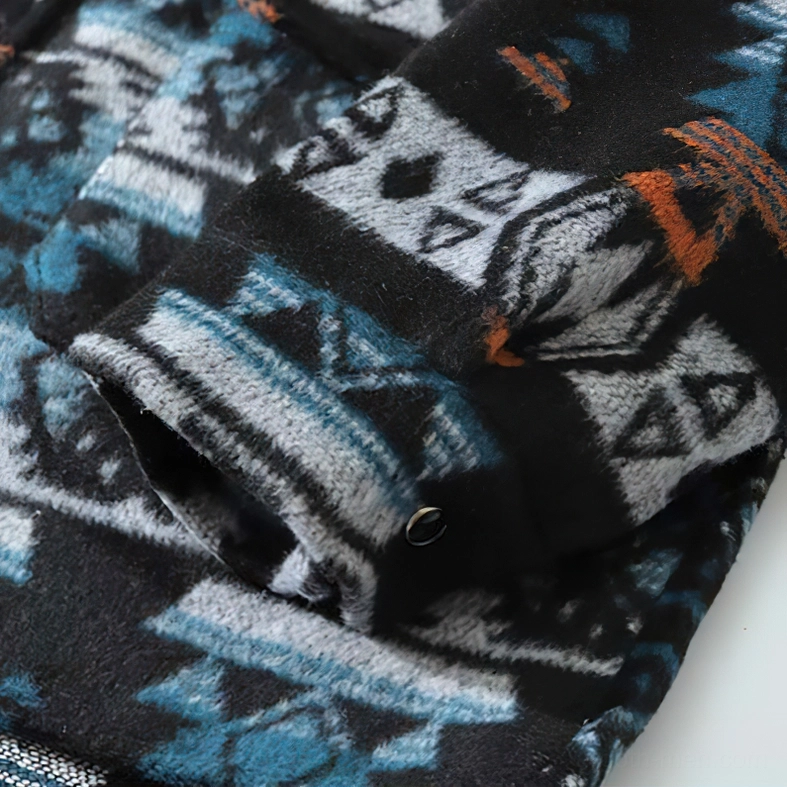 Gothic tribal geometric shirt hem detail relaxed fit curved hem alternative menswear design