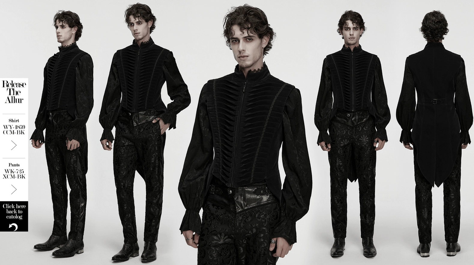 Gothic waistcoat demonstrating dramatic silhouette and architectural pleated design