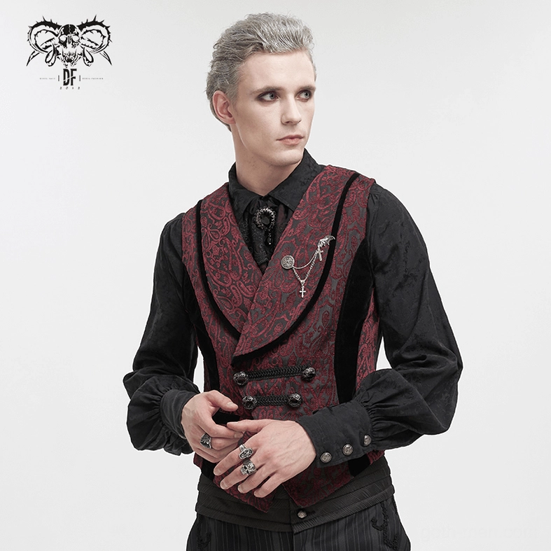 Gothic waistcoat full outfit ensemble view demonstrating versatile styling options for alternative fashion wear