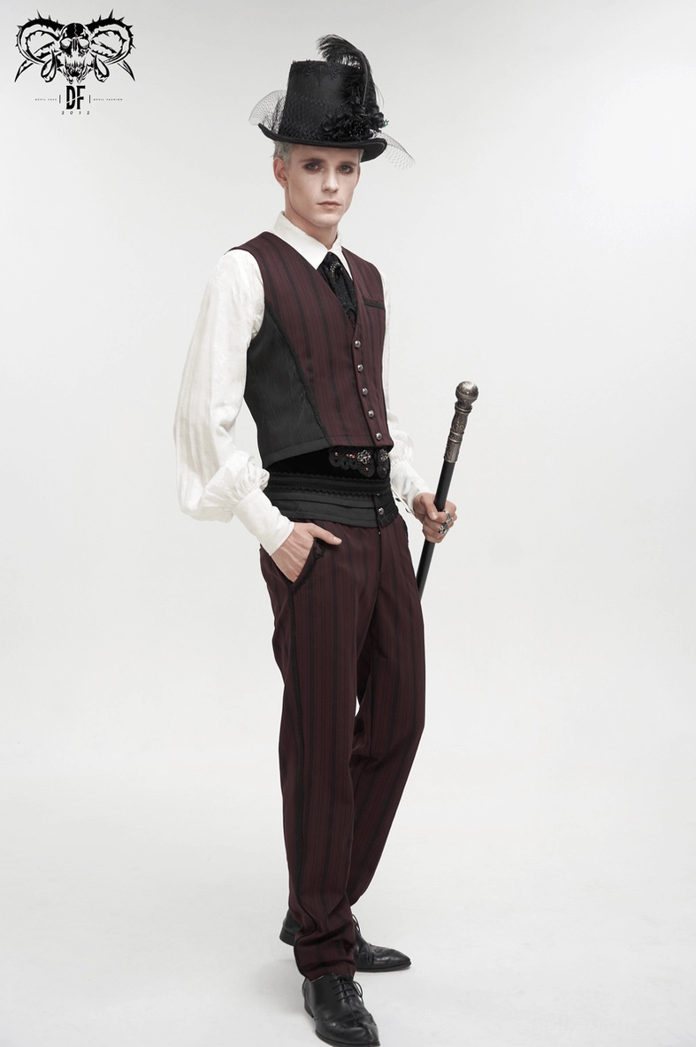 Gothic waistcoat silhouette and overall proportions from frontal perspective on dress form