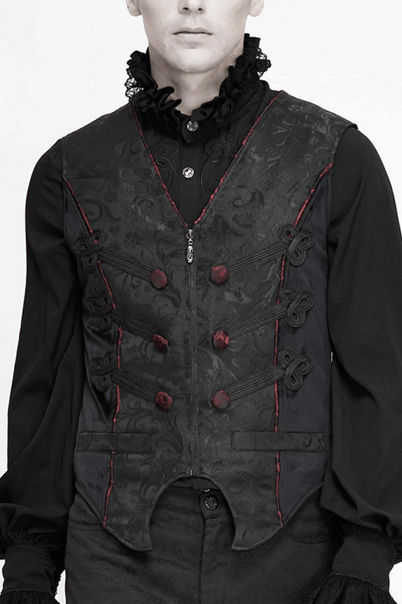 Black gothic waistcoat paired with alternative styling showing how to wear with dark fashion and accessories