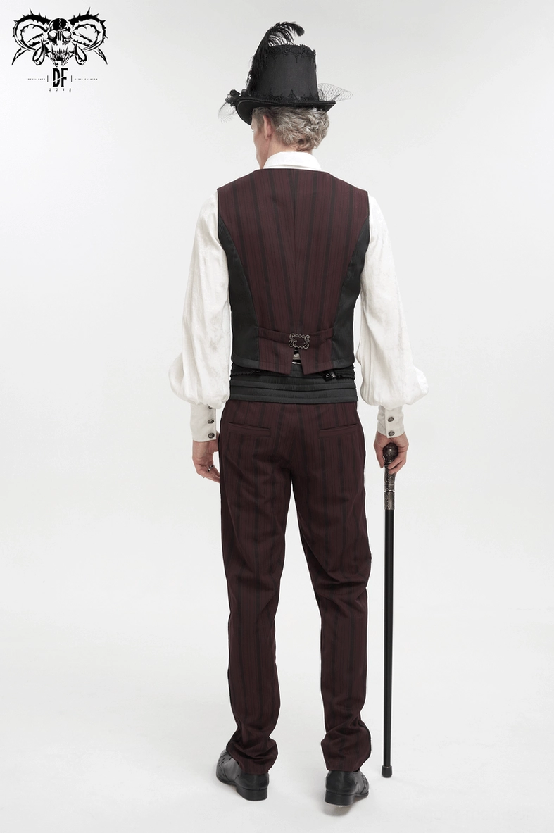 Alternative view of gothic waistcoat swallow tail attachment point and tailored back construction