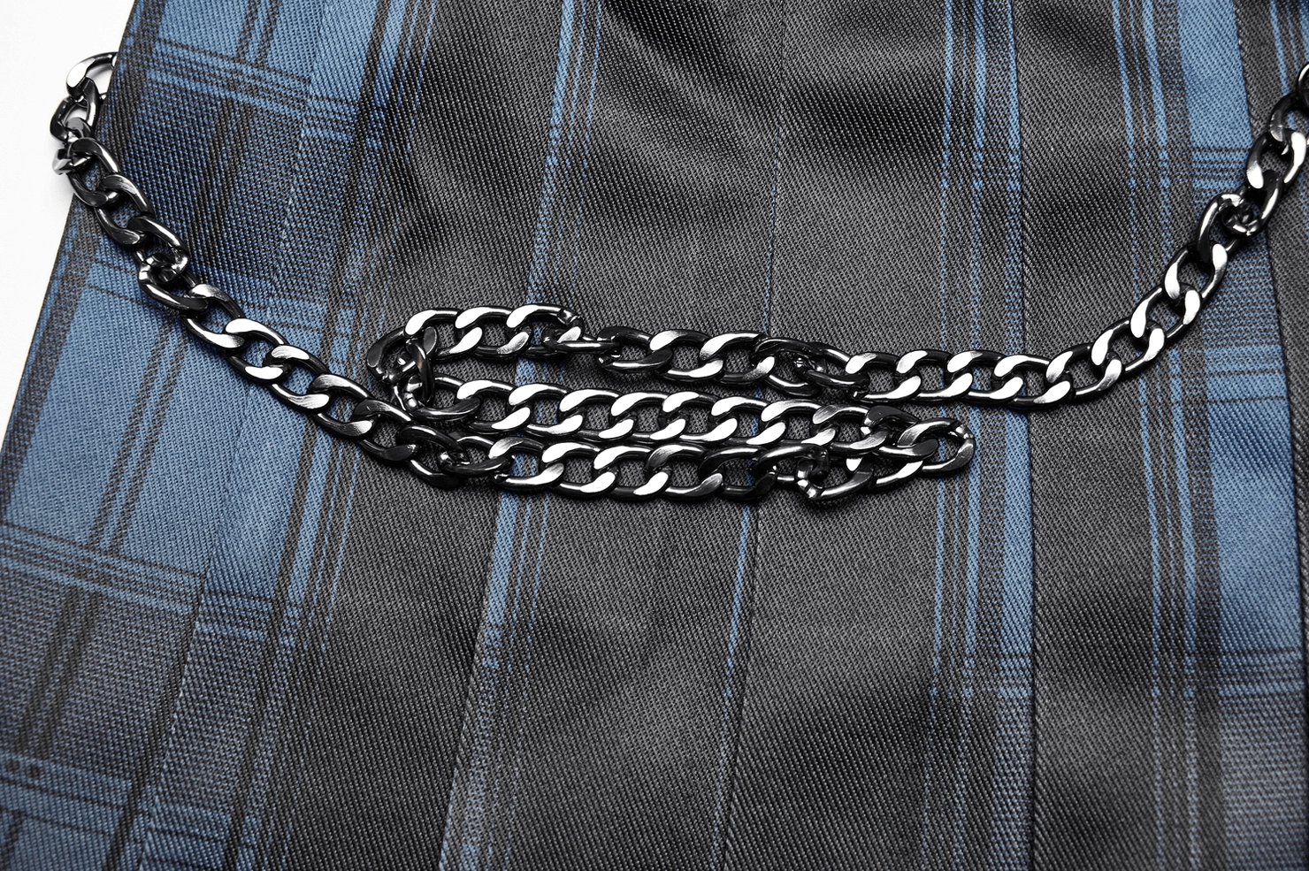 Gradient tartan gothic kilt styling detail dark color transitional aesthetic