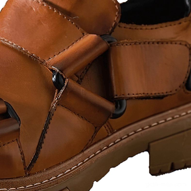 Gray and black gothic punk platform loafers showing color contrast and distressed leather aesthetic