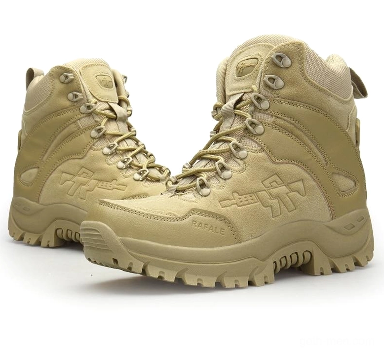 Industrial goth combat boots suitable for darkwave fashion and urban alternative styling