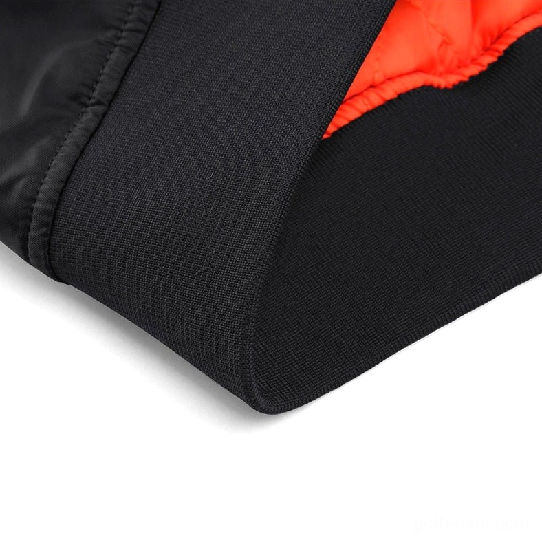 MA-1 bomber jacket hem and ribbed waistband detail - gothic flight jacket structure