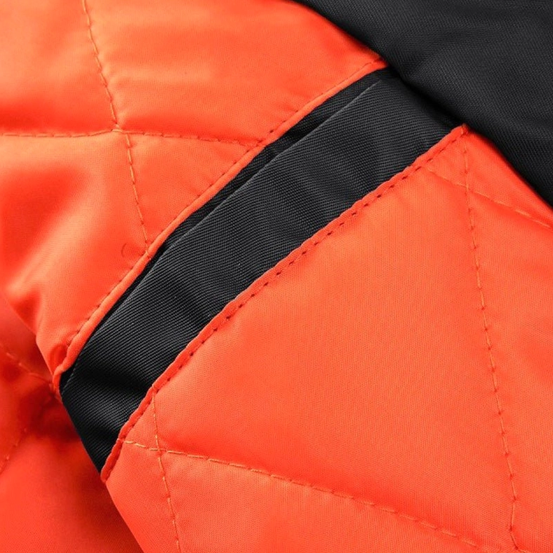 MA-1 bomber jacket side view with arm zipper pocket and fabric texture - gothic military style jacket