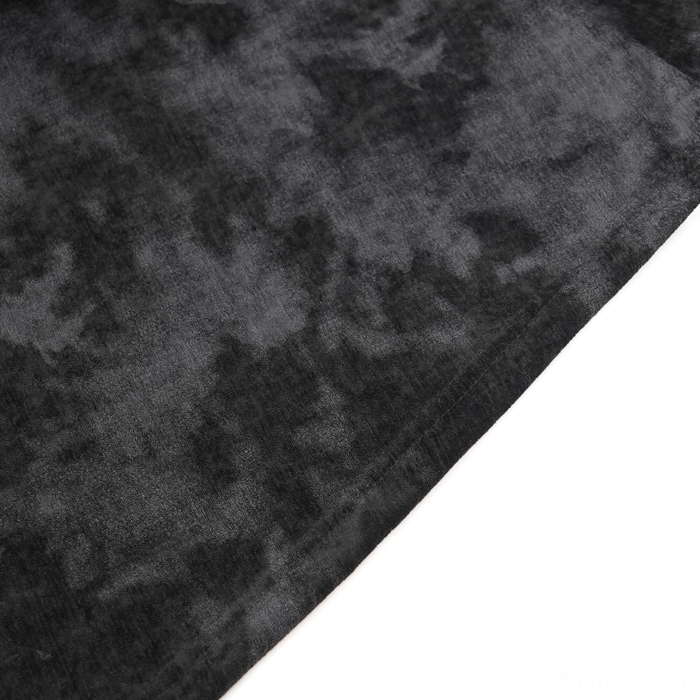 Gothic split skirt fabric texture close-up showing polyester rayon blend and weave quality
