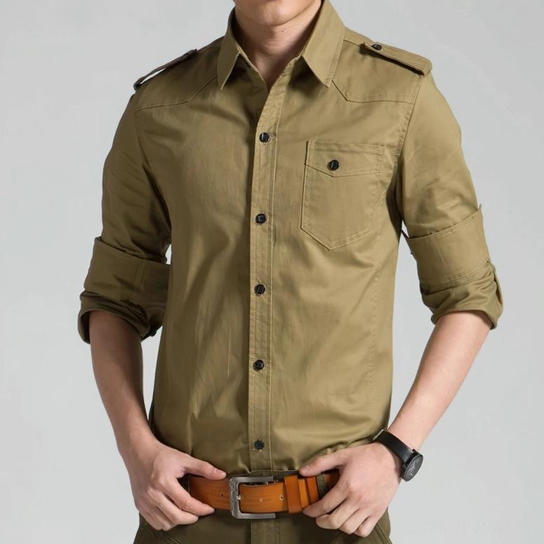 Structured Rebellion Military Gothic Shirt size chart and measurements guide, XXS to XL with chest, shoulder, sleeve and length dimensions