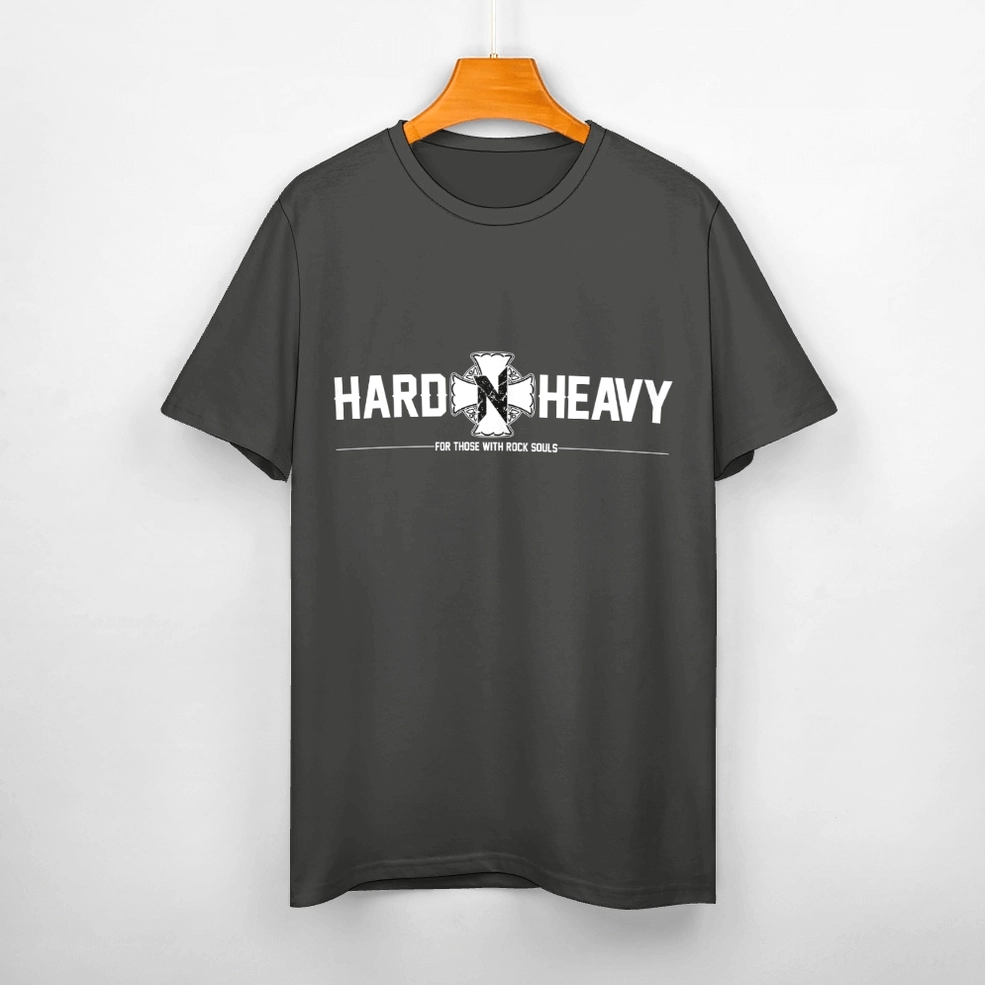 Navy blue gothic graphic t-shirt men alternative fashion