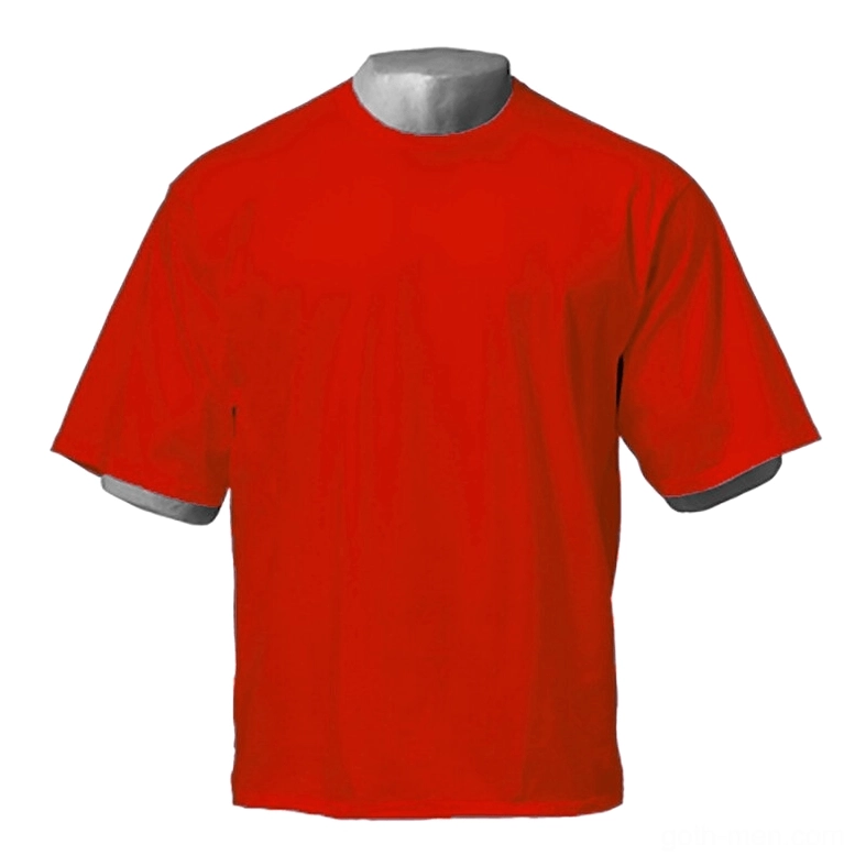 Deep red oversized gothic t-shirt with dropped shoulder design on mannequin display