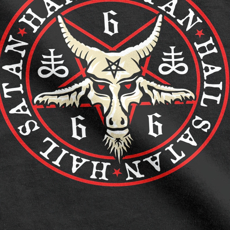 Inverted pentagram occult t-shirt color palette showcase - multiple gothic fashion options available
