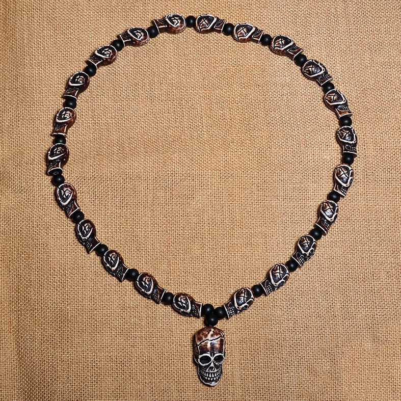 Premium resin gothic skull necklace quality craftsmanship overview