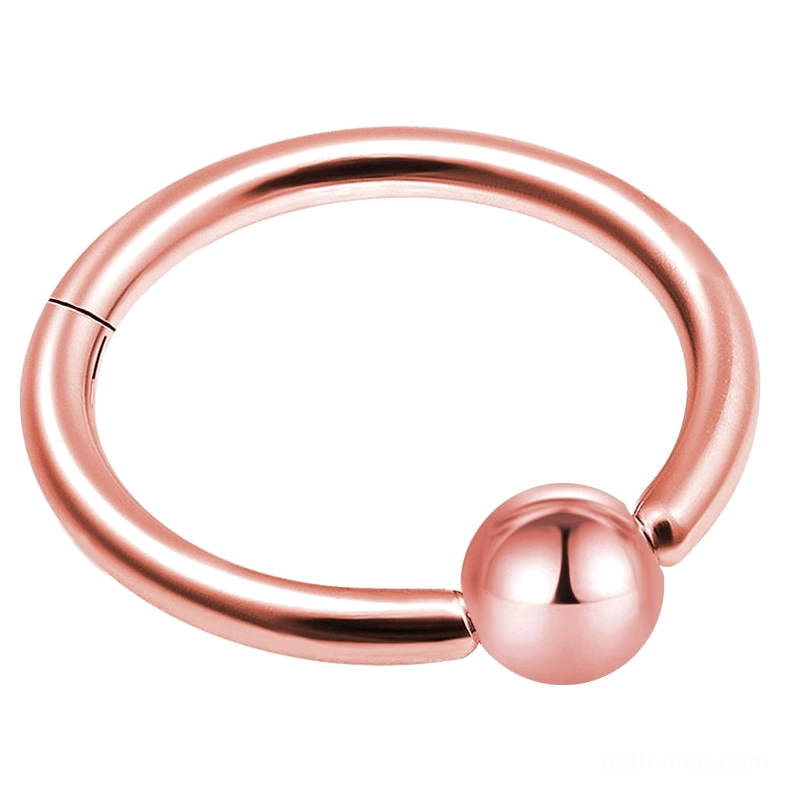 rose gold hinged segment clicker nose ring polished metal finish alternative body jewelry