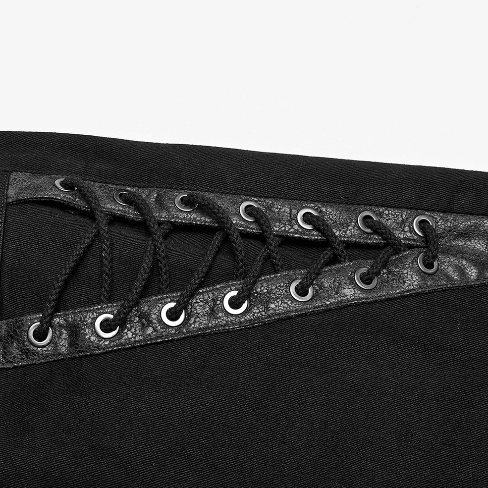 Detailed view of distressed spider web mesh panel showing frayed seam edges and industrial texture