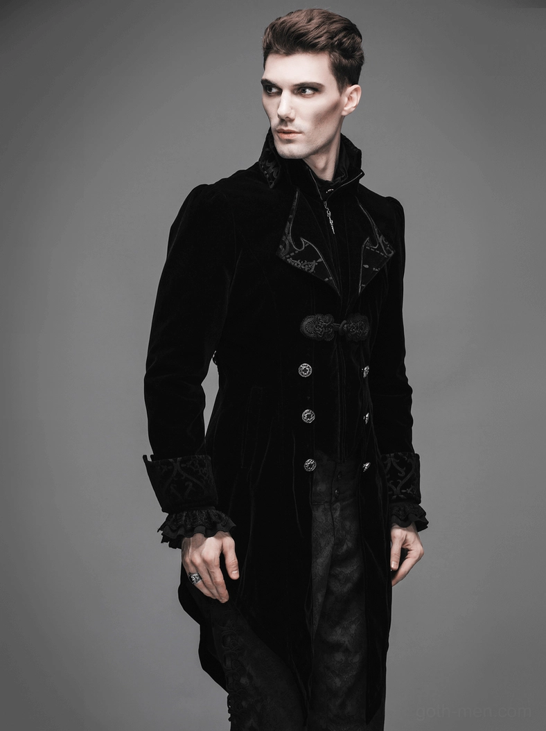 Steampunk tailcoat worn with formal alternative outfit showing versatile styling options