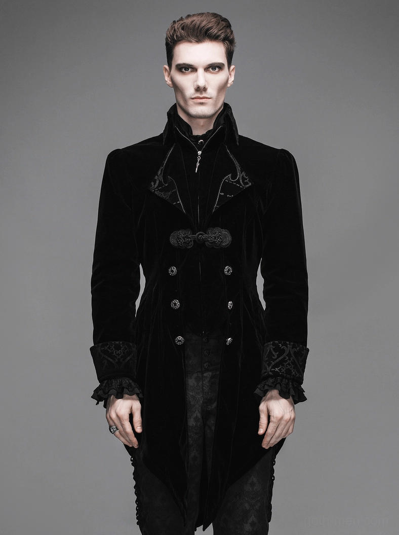 Steampunk tailcoat interior lining and inner construction quality showing professional craftsmanship