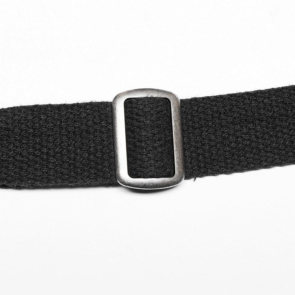 Asymmetric tactical harness crossbody bag full product shot, black twill fabric construction