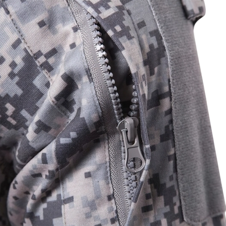 Sleeve seam and construction detail of black gothic tactical sweatshirt showing quality craftsmanship