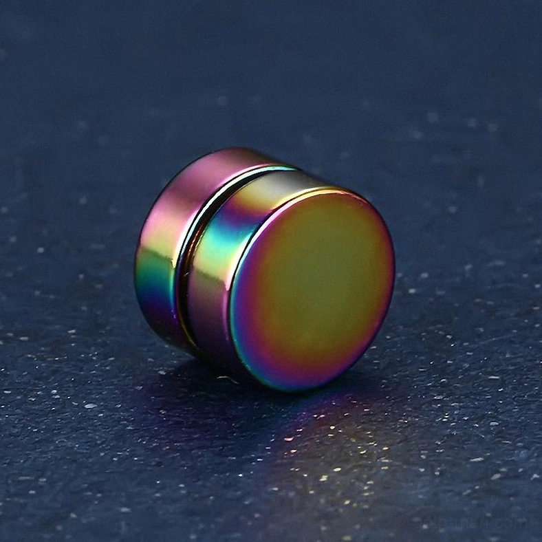 Magnetic stud earrings travel-approved no-pierce design for temporary wear