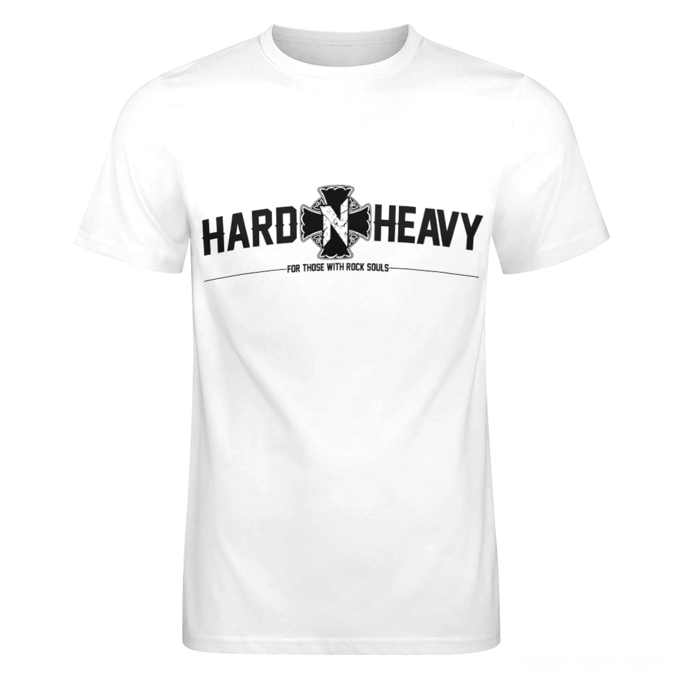 White gothic crew neck t-shirt all size variants